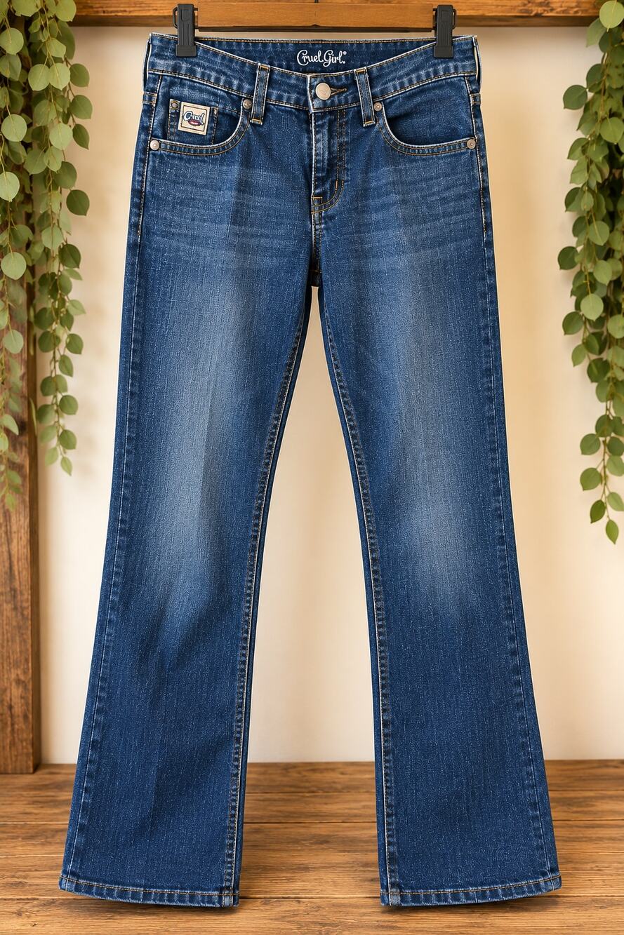 Cruel Girl Jeans Womens Size 1R Blue Denim Bootcut Western Stretch 1 Regular